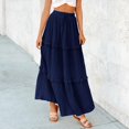 thumbnail image 5 of Elegant Women's Summer Skirts High Waist Flared A-Line Midi Skirts for Weddings Parties and Formal Events, 5 of 5