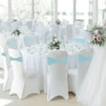 thumbnail image 5 of 100PCS Spandex Stretch Chair Sashes Bows Elastic Chair Cover Bands Ties with Buckle Slider for Wedding Party Reception Events Universal Ceremony Banquet Decorations(Baby Blue), 5 of 14