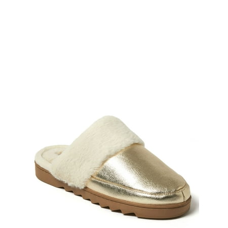 

Dearfoams Cozy Comfort Women s Metallic Scuff Slippers