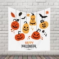 thumbnail image 4 of YFYANG Halloween Spooky Pumpkin Graffiti Tapestry, Bedroom Dormitory Living Room Decoration Tapestrys Wall Hanging , 59 x 59 in, 4 of 9