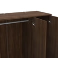 thumbnail image 4 of Polifurniture Denmark 71 in. 3 Door Bedroom Armoire with Shelves & Hanging Rod, Walnut, 4 of 8
