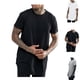 thumbnail image 3 of Qarigey Hombres Tops largos Camiseta de hip hop Camiseta de manga corta con palangre Camisetas casuales cortas Blusa Camisetas negro XXL Qarigey FS11367-10, 3 of 6