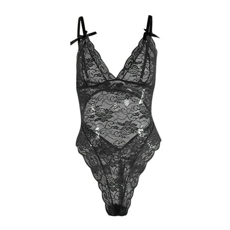 (2-Pack) Puawkoer Sexy Fashion Lace Lingerie Lace Lingerie Set with Garter Belt Underwear Sleepwear Steel Ring Womens Push Up Bra Set Lace Lingerie Pajamas Garter Brief