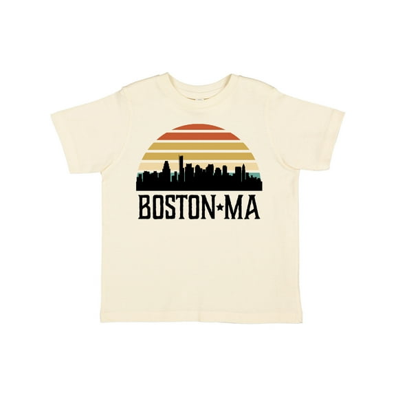 Inktastic Boston Massachusetts Skyline Sunset Boys or Girls Toddler T-Shirt