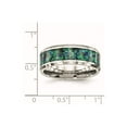 thumbnail image 6 of Stainless Steel Polished with Blue Imitiation Opal 8mm Men's Ring, 6 of 7