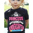 thumbnail image 1 of Girl's Cotton T-shirt, This Princess Is Going To Kindergarten. Letter Print Is Comfortable And Casual, With A Round Neck And Short Sleeves, 1 of 6