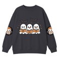thumbnail image 3 of Kiijoy Halloween Girls Sweatshirt Casual Graphic Long Sleeve Pullover, Grey, Sizes 7-8Y, 3 of 3