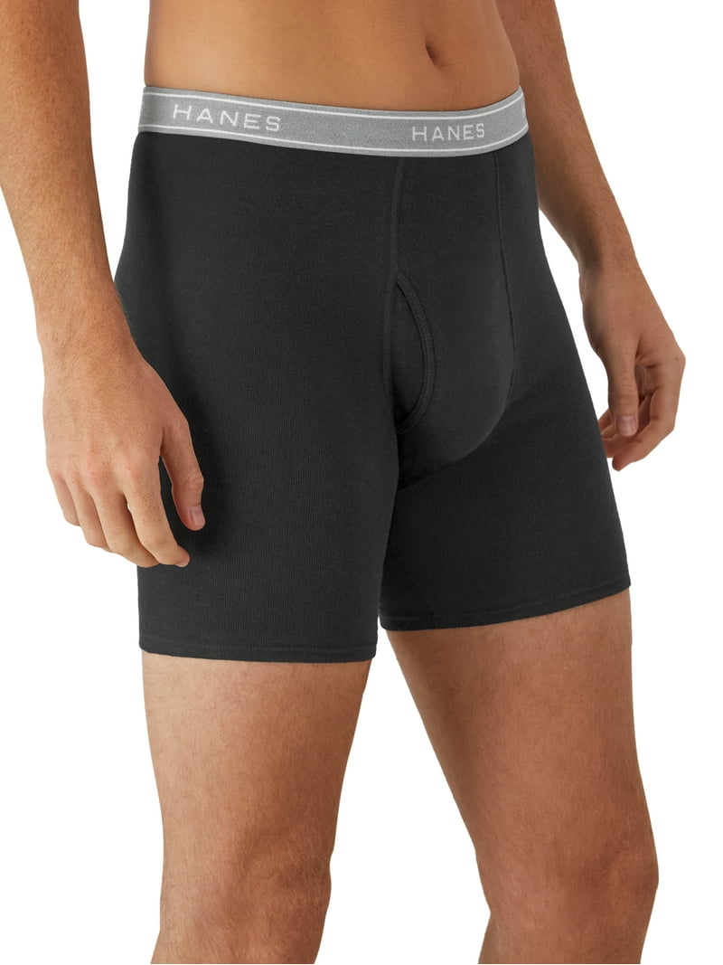 Free Shipping! Hanes Men's Assorted Cotton Boxer Briefs 6