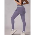 thumbnail image 2 of PISONIC Sports Long Pants with Color Block Design and Built-in Pockets, High Waist Butt-Lifting Fitness Yoga Leggings for Cycling, Gym, Running, 2 of 13