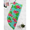 thumbnail image 4 of LA LEELA Women's Summer Sarongs Coverups Bikinis Long Vacation Wraps Beachwear Pareos Beach Swim Cover ups Swimsuit Women Sarong for Swimwear One Size Azure, Leaves, 4 of 5