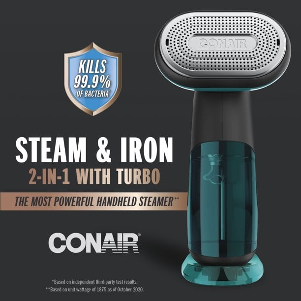 Open Box Conair GS107 Turbo Extreme Steam 2-in-1 Steam and Iron with Turbo - Black/Green