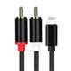 thumbnail image 1 of USB L to 2 Y Splitter for 7 8 Plus X XR XS 11 12 13 14 Pro Max SE Audio Connector TV Car Long Wire, 1 of 5