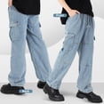 thumbnail image 3 of PAMINGONO Jeans Para Corte Recto Y Suelto Con Resistente Ideal Para Trabajo Y Uso Diario, 3 of 8