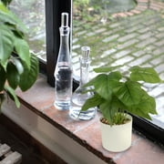 10-inch x 4-inch Artificial Philodendron Leaf Plant in White Pot, Green, for Indoor Use, by Mainstays