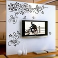 thumbnail image 2 of Flower Vine Removable Black Butterfly Wall Stickers Wall Decals Art Decor, 2 of 6