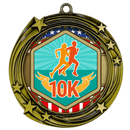 All Quality Stars Design 10k Medal - 1st, 2nd, 3rd Place - 15 Piece Set (5 Pack)