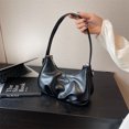 thumbnail image 4 of Bolso de hombro para mujer, bolso de moda para axilas, bolsos de mano informales plisados ​​(negro) Likrtyny Para Estrenar, 4 of 5