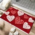 thumbnail image 4 of KCEHTA Valentines Door Mat, Valentines Day Welcome Mat, Non Slip Washable Love Heart Valentines Day Doormat Indoor Outdoor Front Porch Home Decor Valentines Day Decorations 19.68x31.49 inch, 4 of 6