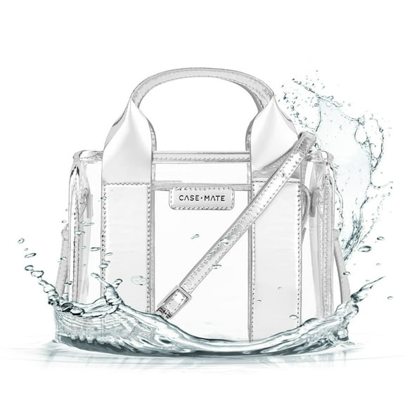 Case-Mate Silver Chrome Clear Jelly Stadium Bag