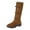Brown, variant on Womens Boots Fashion Suede Mid Calf Boots with Adjustable Buckle Strap Comfortable Casual Booties for Everyday Wear Flock 38 Size