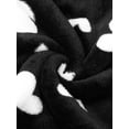 thumbnail image 5 of INSPIRE CHIC Women's Heart Star Tops with Pants Warm Flannel Plush Fleece Pajamas Set XS Black, 5 of 5