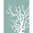 thumbnail image 2 of Fab Funky 26x32 Gold Ornate Wood Framed with Double Matting Museum Art Print Titled - Corals White on Mist Blue Green a, 2 of 4