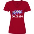 thumbnail image 3 of Inktastic Colorado Columbine Flowers Women's V-Neck T-Shirt, 3 of 5