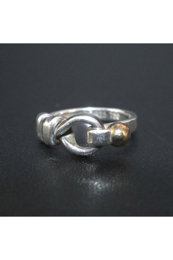 Pre-Owned Tiffany & Co. Love Knot Ring, 925 x 750 Silver and Gold, Women's
