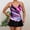 Purple, variant on Qingpeng Plus Size Two Piece Tankini Swimsuits for Women Stripe Printed Top and High Waisted Dress Bathing Suit Modest Swimwear