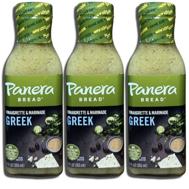 pack) Panera Greek Vinaigrette Salad Dressing Marinade 12