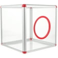 thumbnail image 2 of Transparent Acrylic Raffle Box for Tickets and Donations with Slot for Easy Storage Use, 2 of 9