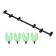 thumbnail image 2 of Soporte para caña de pescar Aleación de aluminio Resistente al desgaste Durable Fácil de usar en la tienda Soporte para caña de pescar para pesca al aire libre(4 head 45cm bracket4pcs bracket head ), 2 of 5
