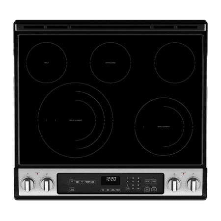 Whirlpool - 6.4 Cu. Ft. Freestanding Electric True Convection Range with Air Fry for Frozen Foods - Stainless steel