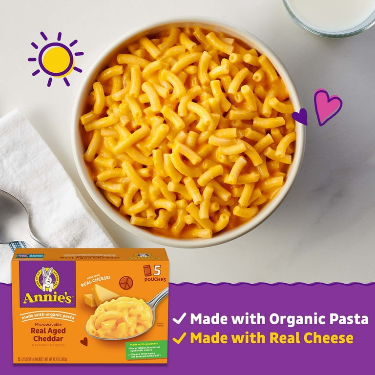 Annie's Real Aged Cheddar Mac N Cheese Microwave Macaroni and