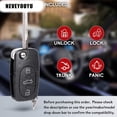 thumbnail image 2 of Key Fob Replacement for Audi A4 A6 A8 S4 S6 S8 TT RS6 Cabriolet 1997-2005 - Keyless Entry Remote Control Car Flip Key Fobs (MYT8Z0837231,4D0837231E, 4D0837231P), 2 of 9