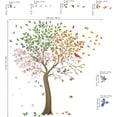 thumbnail image 5 of Colorful Large Tree Wall Stickers Tree with Flower Birds wall decal Peel and Stick Wall Art Decals for Living Room Bedroom TV Wall Bathroom glass sticker (H: 63inch), 5 of 7
