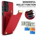 thumbnail image 3 of ELEHOLD Leather Wallet Case for Samsung A70 6.7 (2019) Premium Leather Material with Organ Card Slots Holders Full Body Protection Shockproof Anti-Fingerprint Purse Case,red, 3 of 6