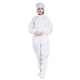 thumbnail image 4 of Ropa de aislamiento para hombres y mujeres/ropa protectora desechable de botas para adultos Unisex prevención de líquidas a prueba de po XL blanco Yotijar Trajes de overoles, 4 of 7