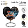 thumbnail image 3 of Ethereal Flame Songbird Heart Urns For Human Ashes - Heart Urns For Human Ashes - Urns For Ashes Adult Female Mother - Cremation Urns For Adult Ashes Women - Decorative Heart Urns (Size-3inch,1pcs), 3 of 5