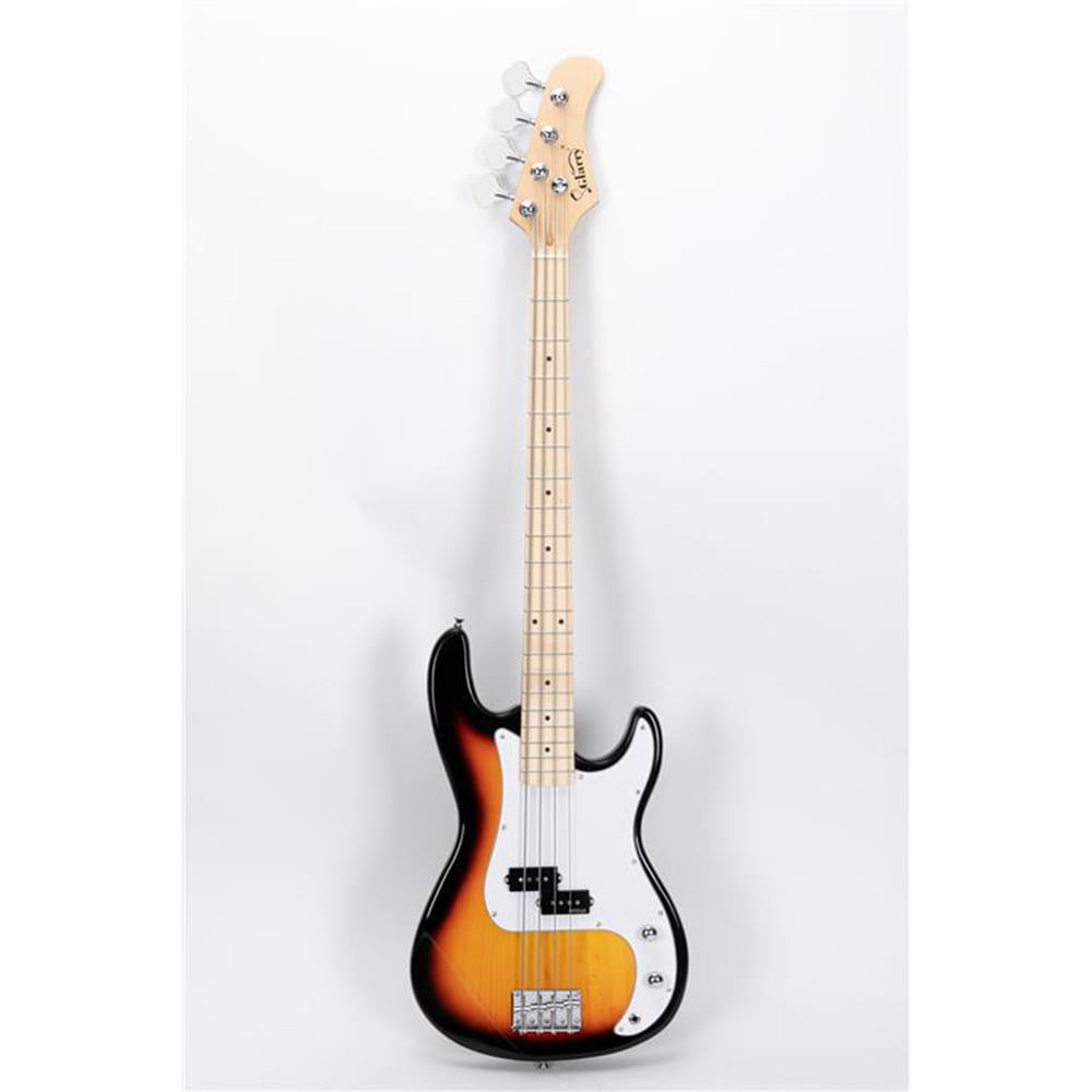 Kepooman Full Size Electric Bass Guitar Beginner Kit with Wilkinson Pickup,Warwick Bass Strings for Music Lovers Practice for Child Boys Girls, Bone Nut Sunset Color Kepooman Full Size Electric Bass Guitar Beginner Kit with Wilkinson Pickup,Warwick Bass Strings for Music Lovers Practice for Child Boys Girls, Bone Nut Sunset Color