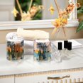 thumbnail image 4 of Yayeee 4 Pack Qtip Holder Bathroom Cotton Swab Canister with Lid Clear Dispenser Set, Boho Style Sun, 4 of 6