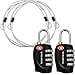thumbnail image 3 of Lumintrail TSA Approved Locks, 4 Digit Combination Luggage Locks TSA Approved, Travel Locks for Luggage & Suitcase with 4-FT Steel Cable, Black, 2 Pack, 3 of 4