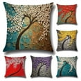 thumbnail image 2 of Yesfashion Oil Painting Tree Throw Pillow Case, Velvet Decorative Pillow Cover for Sofa Bedroom Car 18 x 18 inch, 2 of 9