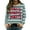 Dark Green, variant on FYEGRE Striped Print Crewneck Long Sleeve Lined Soft Thermal Comfort Fabric Casual Loungewear Top For Everyday Wear Red L