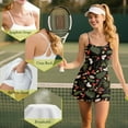 thumbnail image 6 of Yuyamidu Mushroom Womens Tennis Dress Summer Golf Dress with Built in Shorts Green Leaves Sleeveless Workout Athletic Dresses with Pocket Size L, 6 of 7
