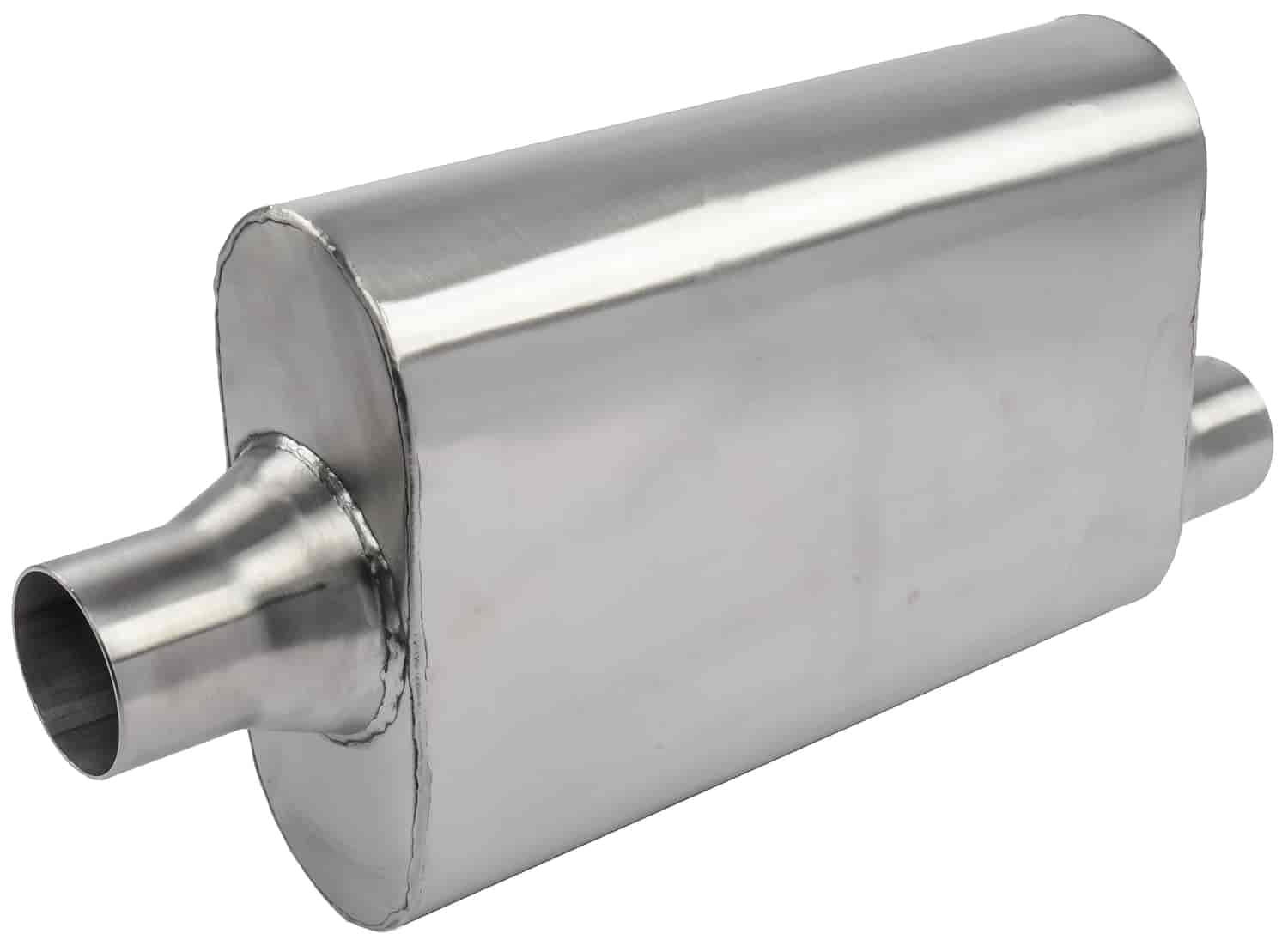 JEGS 30249 Chambered DeepTone Muffler 2.250 in. Offset Inlet / Center