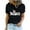 Black, variant on Patlollav Women Tees Under $10, Women's Round Neck Tops Printed T-Shirt Comfortable Short Sleeve Blouses for Easter