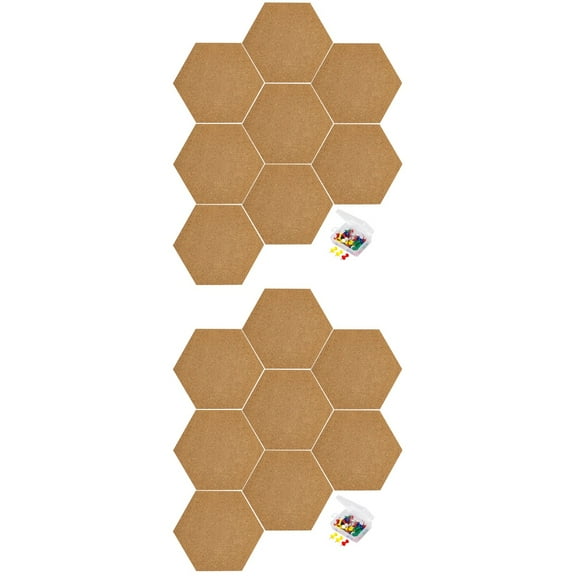 Raindrops 2 Sets  Hexagon Notice Board Hexagon Cork Board Hexagon Bulletin Board Display Cork Board