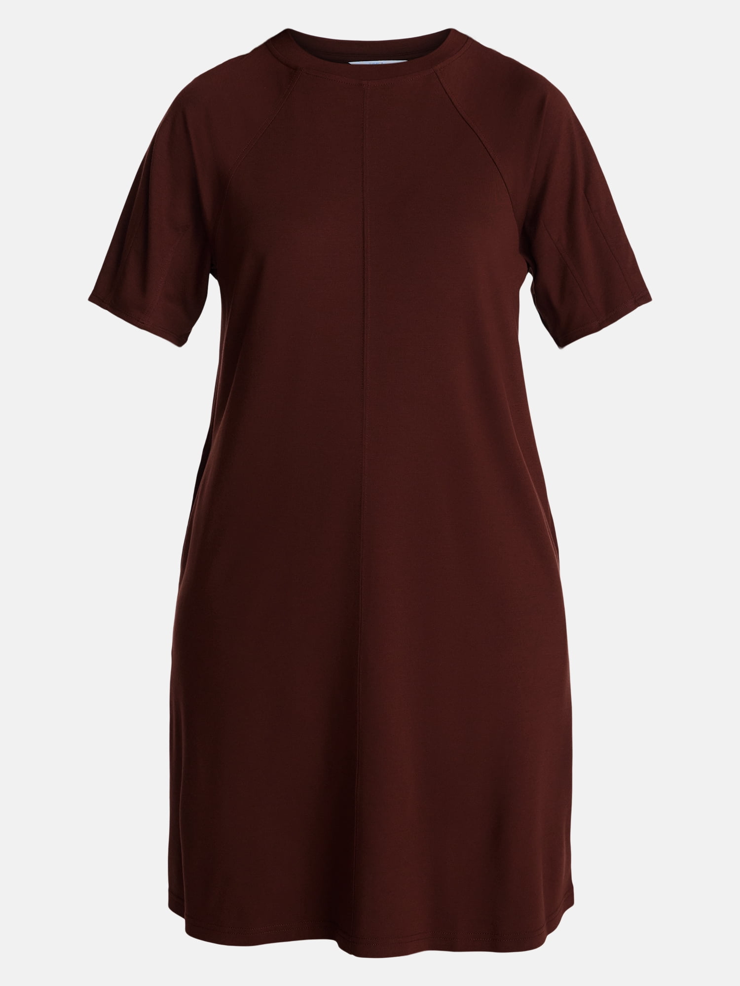 Time and Tru Women's Seamed Mini Dress with Short Sleeves, Sizes XS-XXXL