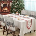 thumbnail image 4 of Merry Christmas Chair Covers Set of 8 Grey Snowman Squirrel Pine Tree Snowflake Chair Back Covers Stretch Removable Washable Slipcovers Protector for Dining Room Kitchen Party Decor, 4 of 5